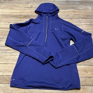 Nike Drifit Hooded Quarter Zip - Women’s Small